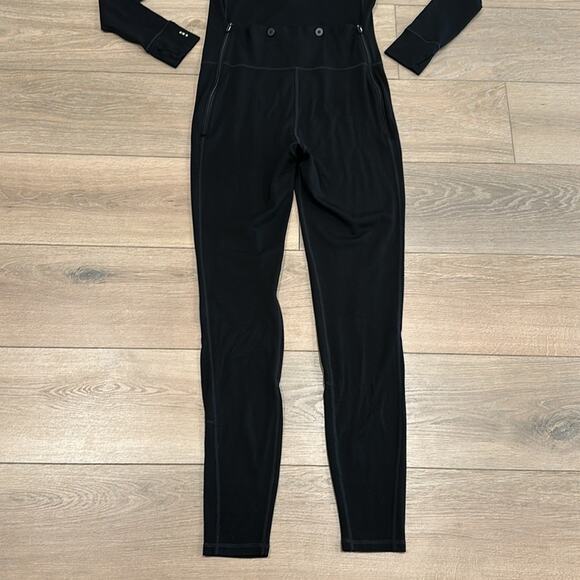 SMARTWOOL Black Merino 250 One-Piece Base Layer Long Sleeve Hood Bodysuit Size M - Picture 6 of 14